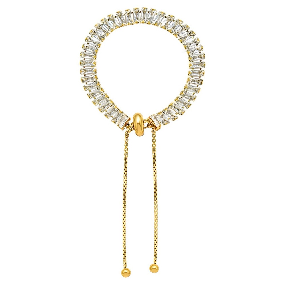 New- 18k Gold Plated bracelet Zircon inserts
